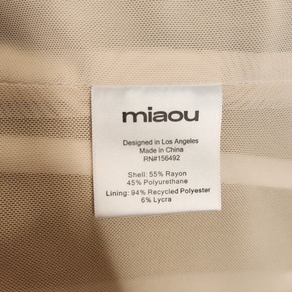 MIAOU Creme Strapless Paloma Elsesser Leia Faux Leather Corset, Size Small - Picture 11 of 11